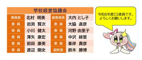 令和8年度学校経営協議会 令和8年度学校経営協議会